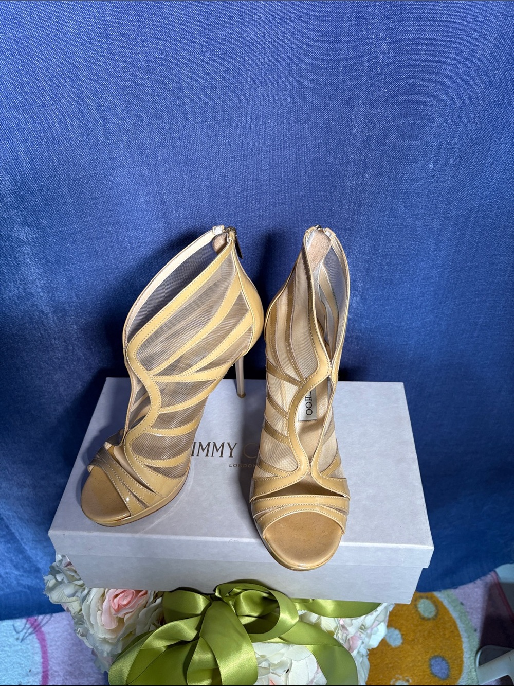 Champagne Lace Jimmy Choo Heels